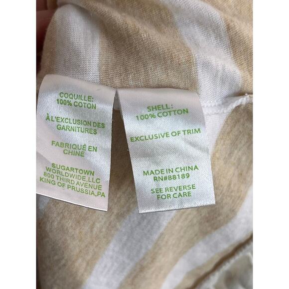 NWOT Lilly Pulitzer Shirley Cropped Tank Top Striped Pom Pom Heather Sand Bar L - Picture 6 of 8